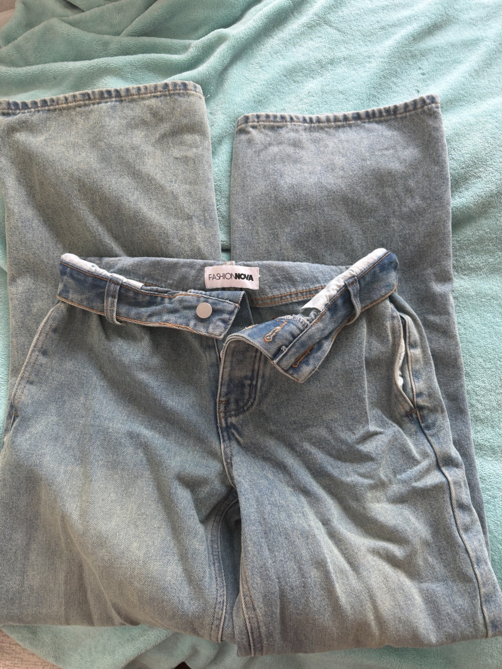 Fashion Nova Light Blue Relaxed Jeans